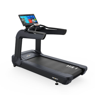 Insight Fitness Commercial Treadmill With Screen - RT8 with a tablet display on a white background
